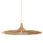 Costa Mesa Pendant - Vintage Gold Leaf / Rattan