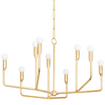 Norman Chandelier - Vintage Gold Leaf