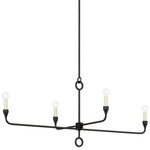 Orson Linear Chandelier - Black Iron