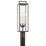 Beckham Outdoor Post Light - Textured Bronze / Clear