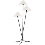 Cedar Floor Lamp - Forged Iron / Off White