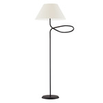 Alameda Floor Lamp - Forged Iron / Off White