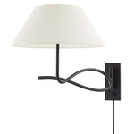 Alameda Plug-In Wall Light - Forged Iron / Off White