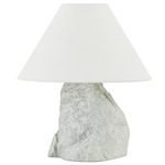 Carver Table Lamp - Stone Grey / Off White