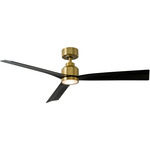 Clean Smart Ceiling Fan - Soft Brass / Matte Black