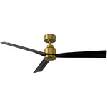 Clean Smart Ceiling Fan - Soft Brass / Matte Black