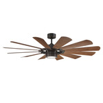 Windmill Smart Ceiling Fan with Light - Oil Rubbed Bronze / Dark Walnut