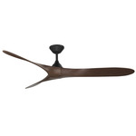 Malibu Smart Ceiling Fan - Matte Black / Dark Walnut