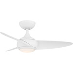 Loft Smart Ceiling Fan with Light - Matte White / Matte White
