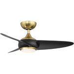 Loft Smart Ceiling Fan with Light - Soft Brass / Matte Black