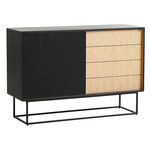 Virka Sideboard - Black / Black Painted Oak / Oiled Oak