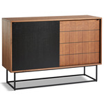 Virka Sideboard - Black / Walnut / Black Painted Oak