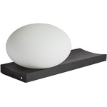 Dew Portable Table Lamp / Wall Light - Black Painted Ash / Opal