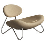 Meadow Lounge Chair - Brushed Steel / Ecriture 240