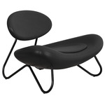 Meadow Lounge Chair - Black / Dunes Black Leather