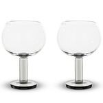 Puck Glass Set of 2 - Smoke / Clear