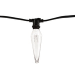 String Light Kit Prism E12 Base 14 Foot/10-Socket - Black / Clear