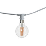 String Light Kit G16 E12 Base 25 Foot/15-Socket - White / Clear