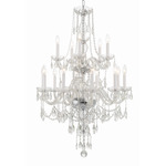 Traditional Crystal Chandelier - Polished Chrome / Crystal