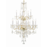 Traditional Crystal Chandelier - Polished Brass / Crystal