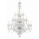 Traditional Crystal Chandelier - Polished Chrome / Crystal