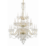 Traditional Crystal Chandelier - Polished Brass / Crystal