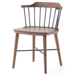 Exchange Dining Chair - Black / Natural Walnut