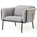 Valet Club Chair - Black / Divina Melange 120