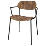 Ori Dining Armchair - Black / Natural Walnut