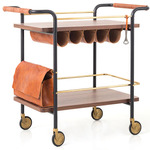 Valet Bar Cart - Black / Walnut