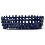 Ceramic Oval Basket - Blue
