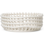 Ceramic Centerpiece Basket - Off White