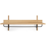 Sector Rack Shelf - Natural Oak / Black Brass