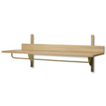 Sector Rack Shelf - Brass / Oak