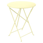 Bistro Round Folding Table - Frosted Lemon