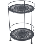 Guinguette Perforated Side Table - Anthracite
