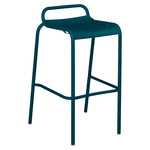 Luxembourg Bar Stool with Low Back Set of 2 - Acapulco Blue