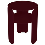 Bebop Side Table with Shelf - Black Cherry