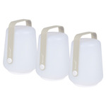 Balad Portable Mini Table Lamp Set of 3 - Clay Grey / White