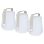 Balad Portable Mini Table Lamp Set of 3 - Clay Grey / White