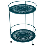 Guinguette Perforated Side Table - Acapulco Blue