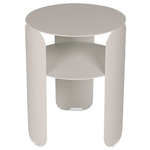 Bebop Side Table with Shelf - Clay Grey