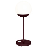 Mooon Portable Table Lamp Max with Glass Diffuser - Black Cherry / White
