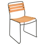 Surprising Teak Chair Set of 2 - Liquorice / Natural Wood