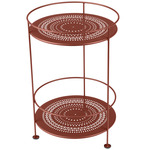 Guinguette Perforated Side Table - Red Ochre