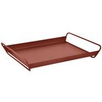 Alto Metal Tray with Handles - Red Ochre