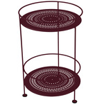 Guinguette Perforated Side Table - Black Cherry