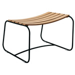 Surprising Teak Footrest - Liquorice / Natural Wood