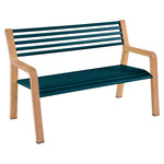 Somerset Bench - Natural Wood / Acapulco Blue