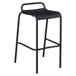 Luxembourg Bar Stool with Low Back Set of 2 - Anthracite